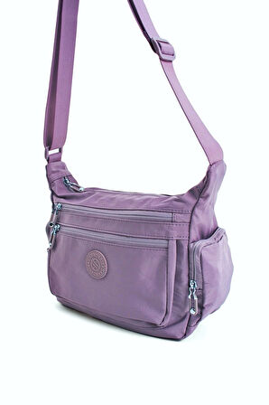 Kadın Çok Gözlü Suya Dayanıklı Paraşüt Kumaş Ayarlanabilir Çapraz Askılı Omuz Çantası