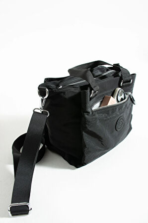 Kadın 5 Gözlü Paraşüt Kumaş Ayarlanabilir Çapraz Askılı El Ve Omuz Çantası