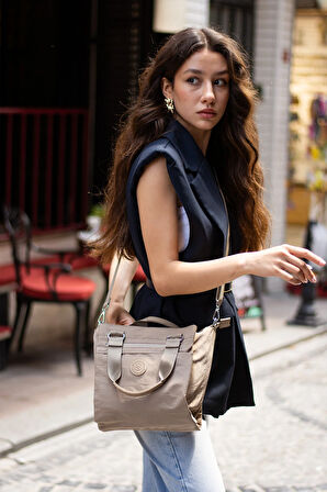 Kadın 5 Gözlü Paraşüt Kumaş Ayarlanabilir Çapraz Askılı El Ve Omuz Çantası