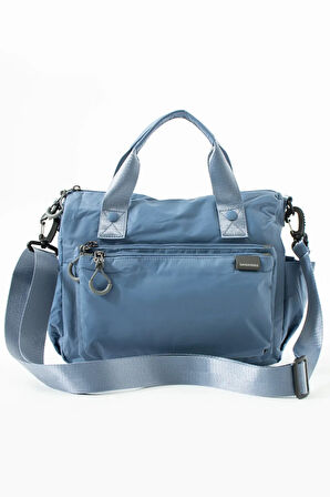 Kadın 4 Bölmeli Krinkıl Kumaş  Ayarlanabilir Çapraz Askılı El Ve Omuz Çantası