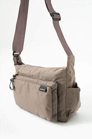 Kadın 3 Gözlü Paraşüt Kumaş  Ayarlanabilir Çapraz Askılı Çanta