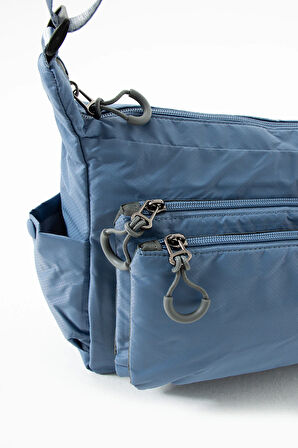 Kadın 3 Gözlü Paraşüt Kumaş  Ayarlanabilir Çapraz Askılı Çanta