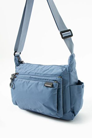 Kadın 3 Gözlü Paraşüt Kumaş  Ayarlanabilir Çapraz Askılı Çanta