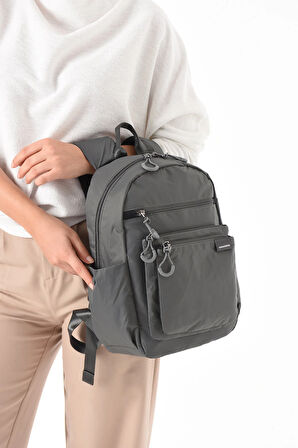 Unisex Suya Dayanıklı Paraşüt Kumaş 4 Bölmeli Laptop Bölmeli Seyahat Ve Okul Çantası