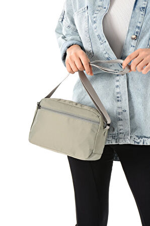 Kadın 3 Gözlü Paraşüt Kumaş Ayarlanabilir Çapraz Askılı Çanta