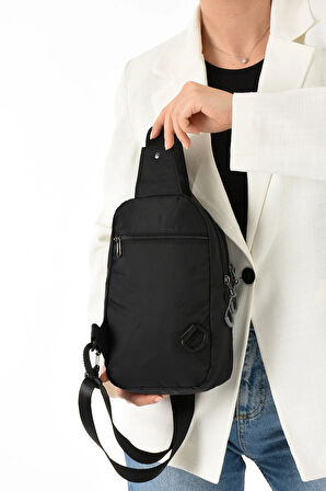 Unisex Paraşüt Kumaş Suya Dayanıklı 4 Bölmeli Body Bag