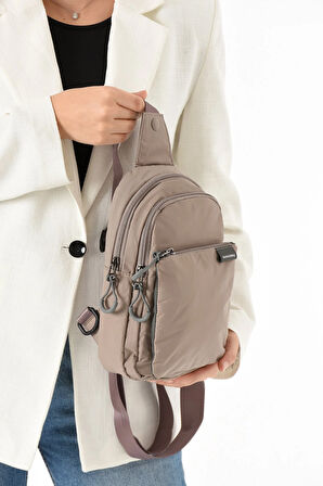 Unisex Paraşüt Kumaş Suya Dayanıklı 4 Bölmeli Body Bag