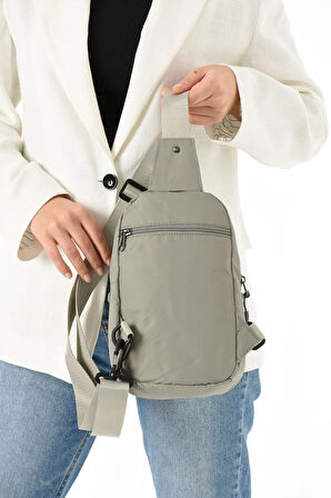 Unisex Paraşüt Kumaş Suya Dayanıklı 4 Bölmeli Body Bag