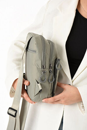 Unisex Paraşüt Kumaş Suya Dayanıklı 4 Bölmeli Body Bag