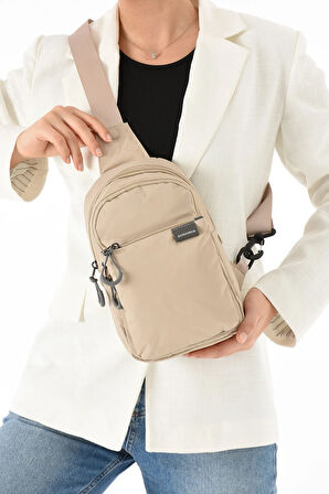 Unisex Paraşüt Kumaş Suya Dayanıklı 4 Bölmeli Body Bag