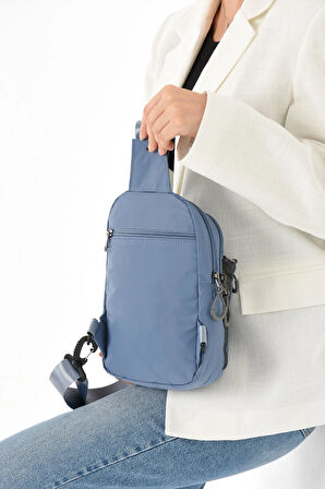 Unisex Paraşüt Kumaş Suya Dayanıklı 4 Bölmeli Body Bag