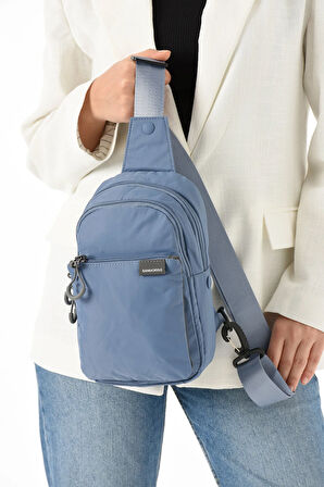 Unisex Paraşüt Kumaş Suya Dayanıklı 4 Bölmeli Body Bag