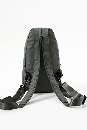 Unisex Paraşüt Kumaş Suya Dayanıklı 3 Bölmeli Çapraz Ve Sırtlık Askılı Body Bag