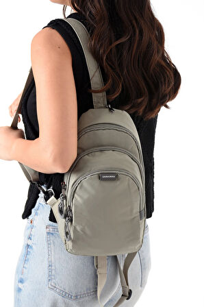 Unisex Paraşüt Kumaş Suya Dayanıklı 3 Bölmeli Çapraz Ve Sırtlık Askılı Body Bag