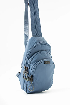 Unisex Paraşüt Kumaş Suya Dayanıklı 3 Bölmeli Çapraz Ve Sırtlık Askılı Body Bag