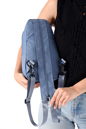 Unisex Paraşüt Kumaş Suya Dayanıklı 3 Bölmeli Çapraz Ve Sırtlık Askılı Body Bag