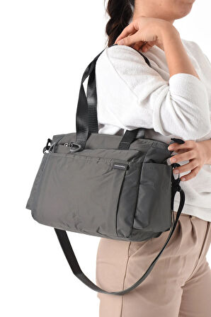 Kadın 5 Gözlü Suya Dayanıklı Paraşüt Kumaş Ayarlanabilir Çapraz Askılı El Ve Omuz Çantası