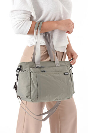 Kadın 5 Gözlü Suya Dayanıklı Paraşüt Kumaş Ayarlanabilir Çapraz Askılı El Ve Omuz Çantası