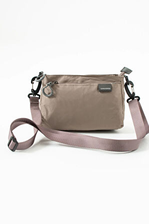 Kadın 3 Bölmeli Paraşüt Kumaş Ayarlanabilir Çapraz Askılı Çanta