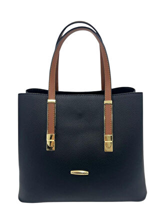 Kadın Uzun Askılı 4 Bölmeli Gold Aksesuarlı Sade Şık El Ve Omuz Çantası