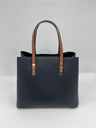 Kadın Uzun Askılı 4 Bölmeli Gold Aksesuarlı Sade Şık El Ve Omuz Çantası