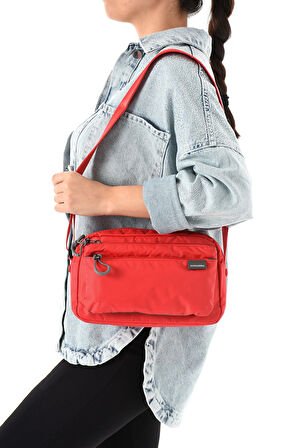 Kadın 3 Gözlü Paraşüt Kumaş Ayarlanabilir Çapraz Askılı Çanta