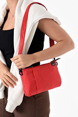 Kadın 4 Bölmeli Paraşüt Kumaş Ayarlanabilir Çapraz Askılı Çanta