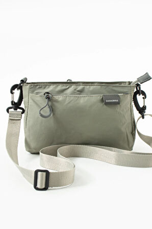 Kadın 3 Bölmeli Paraşüt Kumaş Ayarlanabilir Çapraz Askılı Çanta