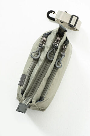 Kadın 3 Bölmeli Paraşüt Kumaş Ayarlanabilir Çapraz Askılı Çanta