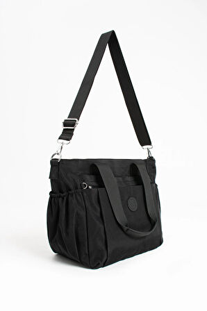 Kadın Büyük Boy 4 Bölmeli Suya Dayanıklı Paraşüt Kumaş Çapraz Ve Omuz Askılı Çanta