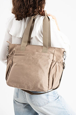 Kadın Büyük Boy 4 Bölmeli Suya Dayanıklı Paraşüt Kumaş Çapraz Ve Omuz Askılı Çanta