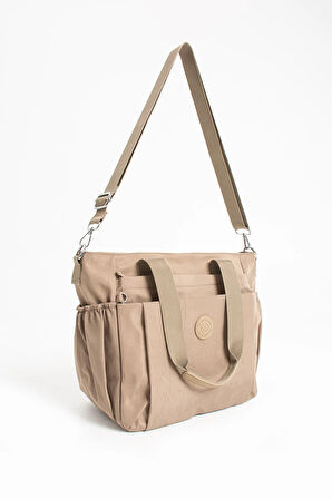 Kadın Büyük Boy 4 Bölmeli Suya Dayanıklı Paraşüt Kumaş Çapraz Ve Omuz Askılı Çanta