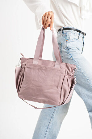 Kadın Büyük Boy 4 Bölmeli Suya Dayanıklı Paraşüt Kumaş Çapraz Ve Omuz Askılı Çanta