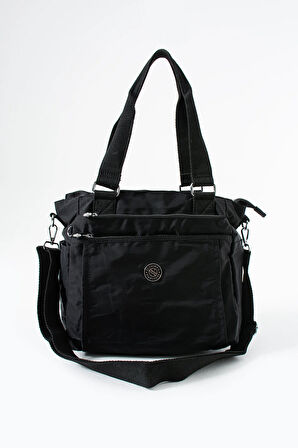 Kadın 4 Bölmeli Suya Dayanıklı Saten Kumaş Çapraz Ve Omuz Askılı Çanta