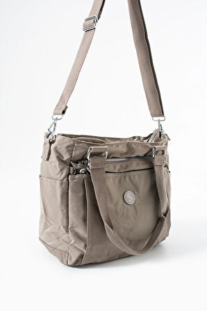 Kadın 4 Bölmeli Suya Dayanıklı Saten Kumaş Çapraz Ve Omuz Askılı Çanta