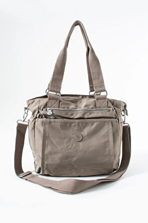 Kadın 4 Bölmeli Suya Dayanıklı Saten Kumaş Çapraz Ve Omuz Askılı Çanta