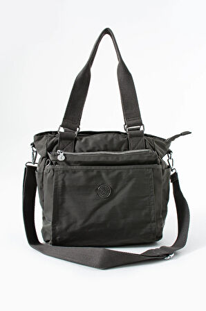 Kadın 4 Bölmeli Suya Dayanıklı Saten Kumaş Çapraz Ve Omuz Askılı Çanta