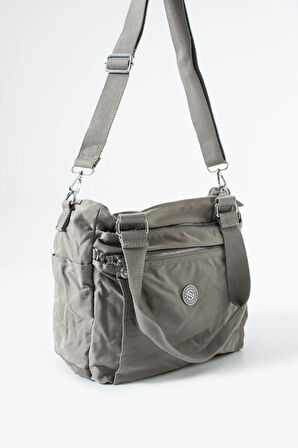 Kadın 4 Bölmeli Suya Dayanıklı Saten Kumaş Çapraz Ve Omuz Askılı Çanta