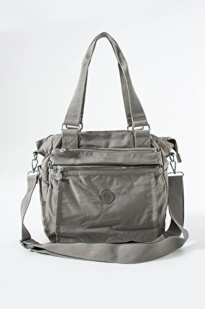 Kadın 4 Bölmeli Suya Dayanıklı Saten Kumaş Çapraz Ve Omuz Askılı Çanta