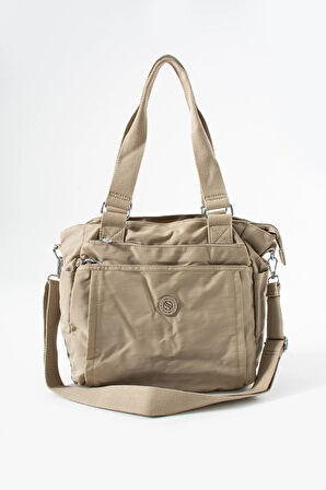 Kadın 4 Bölmeli Suya Dayanıklı Saten Kumaş Çapraz Ve Omuz Askılı Çanta