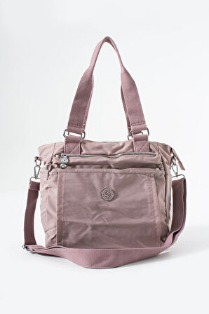 Kadın 4 Bölmeli Suya Dayanıklı Saten Kumaş Çapraz Ve Omuz Askılı Çanta