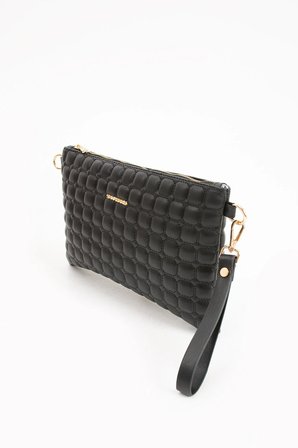 Sanmorris Kadın Suni Deri Siyah Mat Ayarlanabilir Çapraz Ve El Askılı Portföy, Clutch Çanta