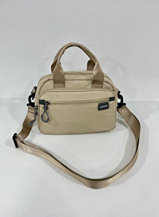 Kadın Suya Dayanıklı Paraşüt Kumaş 4 Gözlü Çapraz Askılı Oval El Ve Omuz Çantası