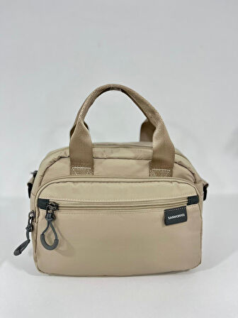 Kadın Suya Dayanıklı Paraşüt Kumaş 4 Gözlü Çapraz Askılı Oval El Ve Omuz Çantası