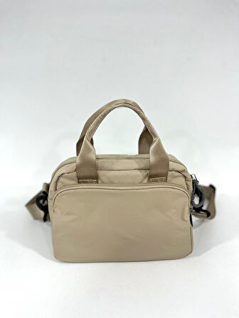 Kadın Suya Dayanıklı Paraşüt Kumaş 4 Gözlü Çapraz Askılı Oval El Ve Omuz Çantası