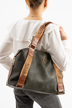 Kadın Çok Gözlü Ayarlanabilir Çapraz Askılı El Ve Omuz Çantası