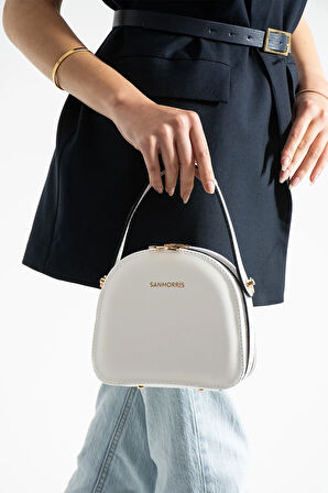 Sanmorris Kadın Gold Aksesuar Ayarlanabilir Çapraz Askılı El ve Omuz Çantası
