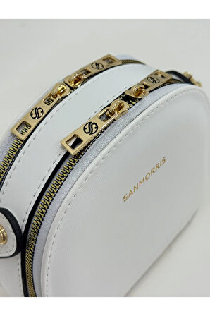 Sanmorris Kadın Gold Aksesuar Ayarlanabilir Çapraz Askılı El ve Omuz Çantası