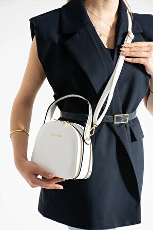 Sanmorris Kadın Gold Aksesuar Ayarlanabilir Çapraz Askılı El ve Omuz Çantası