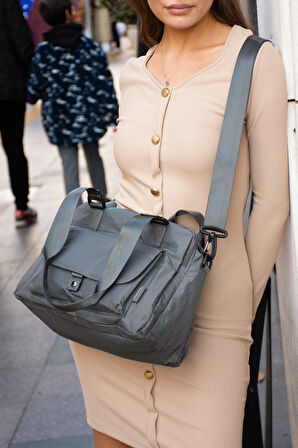 Paraşüt Kumaş Çıkarılabilir Askılı Suya Dayanıklı El ve Omuz Çantası